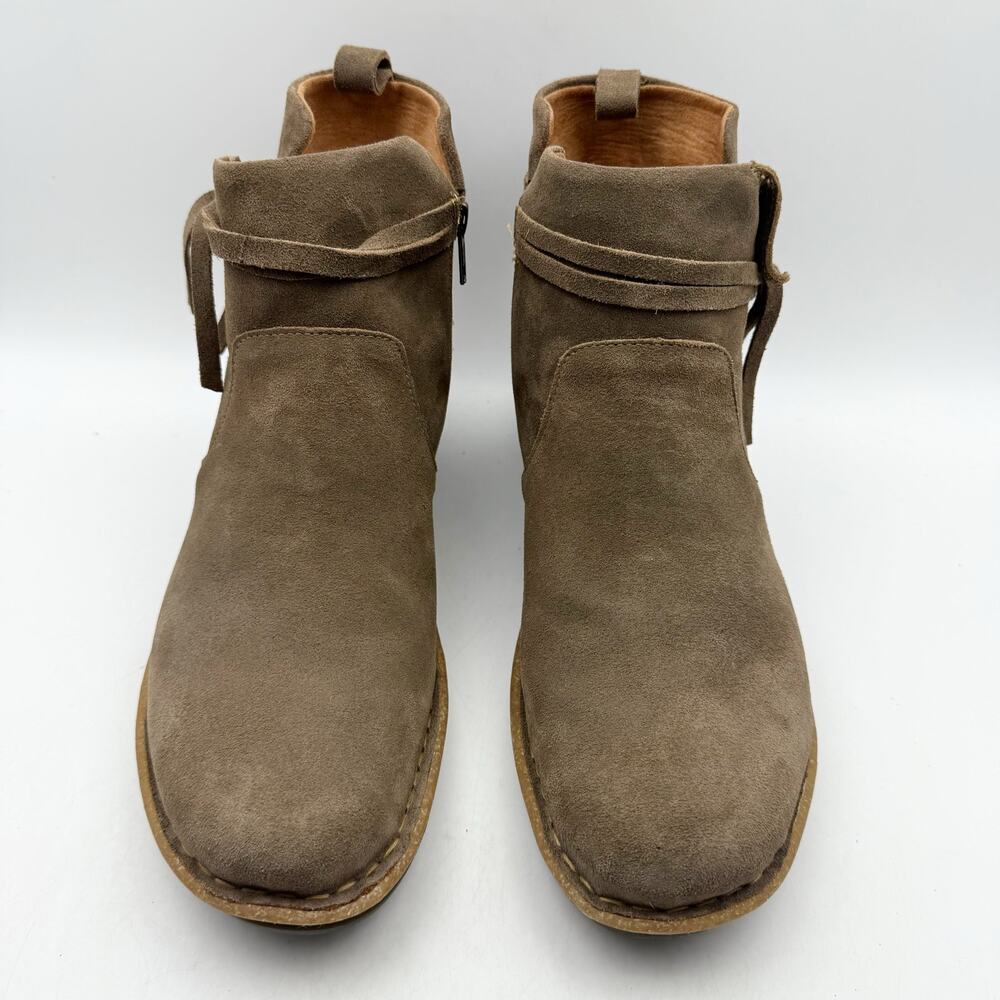 Born Taupe Suede Wedge Ankle Boots - Picture 7 of 14